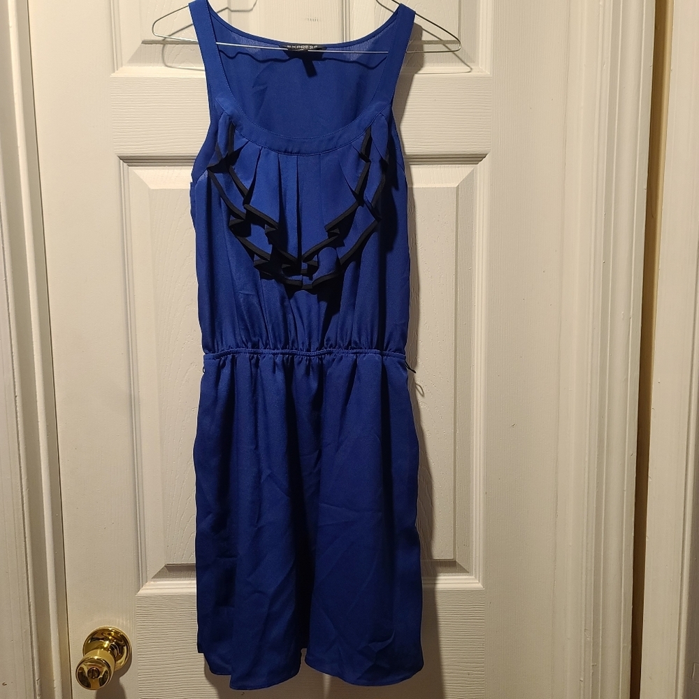 Express Blue Halter Midi Sundress (BR1)
